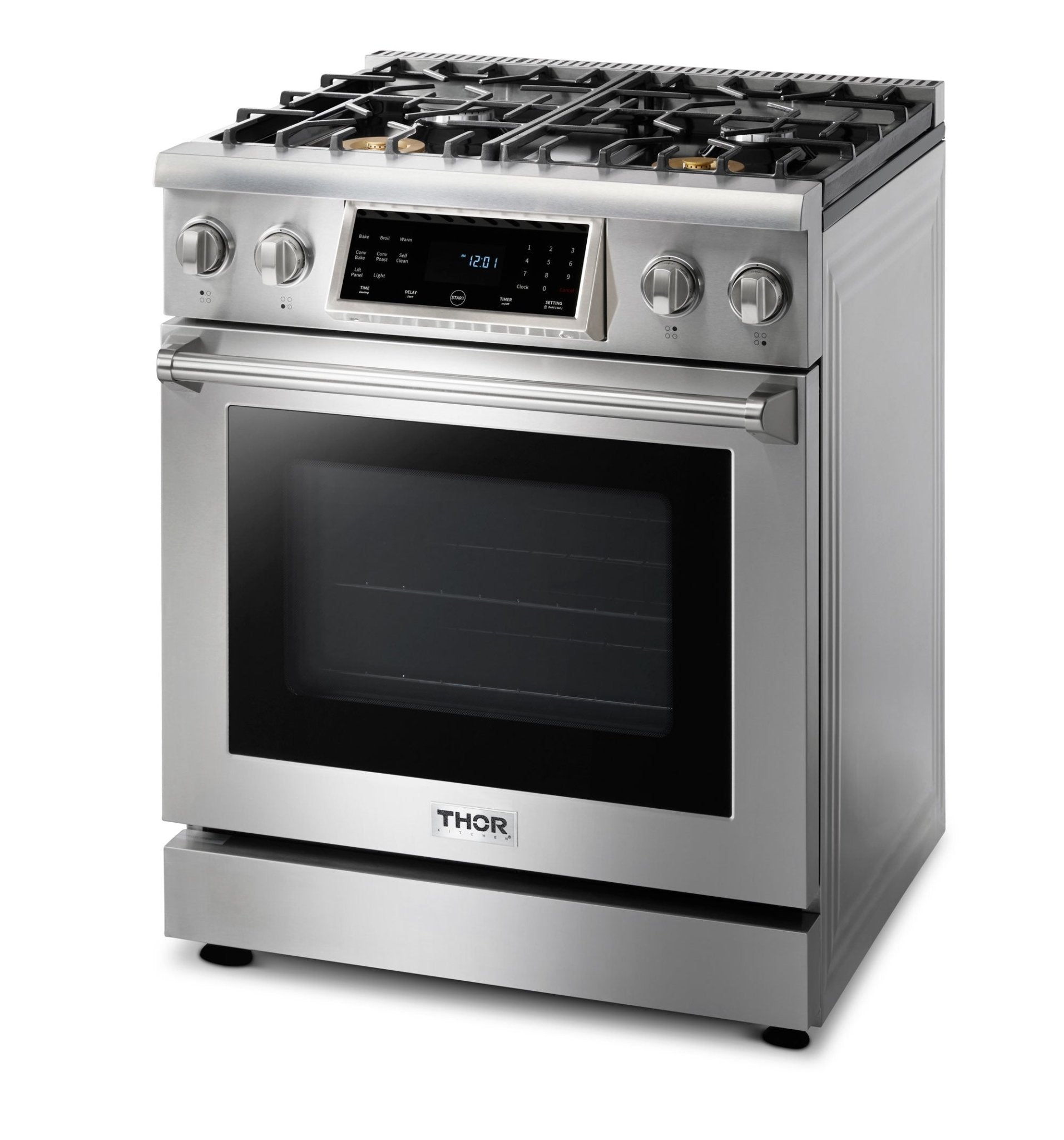 Perfectly Condition Openbox with Super Discount Thor Kitchen 30 In. 4.6 cu. ft. Self - Clean Gas Range in Stainless Steel with Front Touch Control, TRG3001 - R - Smart Kitchen Lab