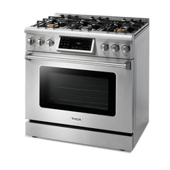 Perfectly Condition Openbox with Super Discount Thor Kitchen 36" Air Fry and Self - Clean Professional Propane Gas Range, TRG3601LP - R - Smart Kitchen Lab