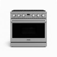 Perfectly Condition Openbox with Super Discount Thor Kitchen 36" Contemporary Professional Propane Gas Range, ARG36LP - R - Smart Kitchen Lab