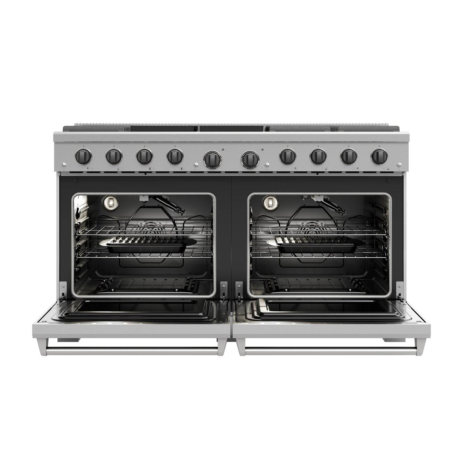 Perfectly Condition Openbox with Super Discount Thor Kitchen 60" 9.6 cu. ft. Professional Natural Gas Range with 8 Burners, LRG60E - R - Smart Kitchen Lab