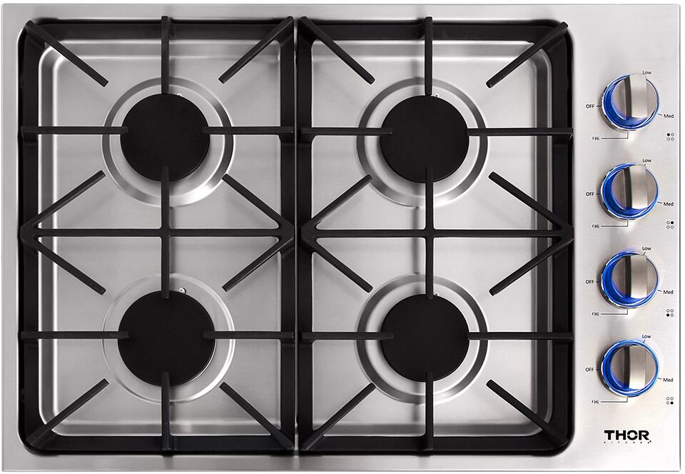 Thor 30 in. Drop - in Natural Gas Cooktop in Stainless Steel, TGC3001 - Smart Kitchen Lab