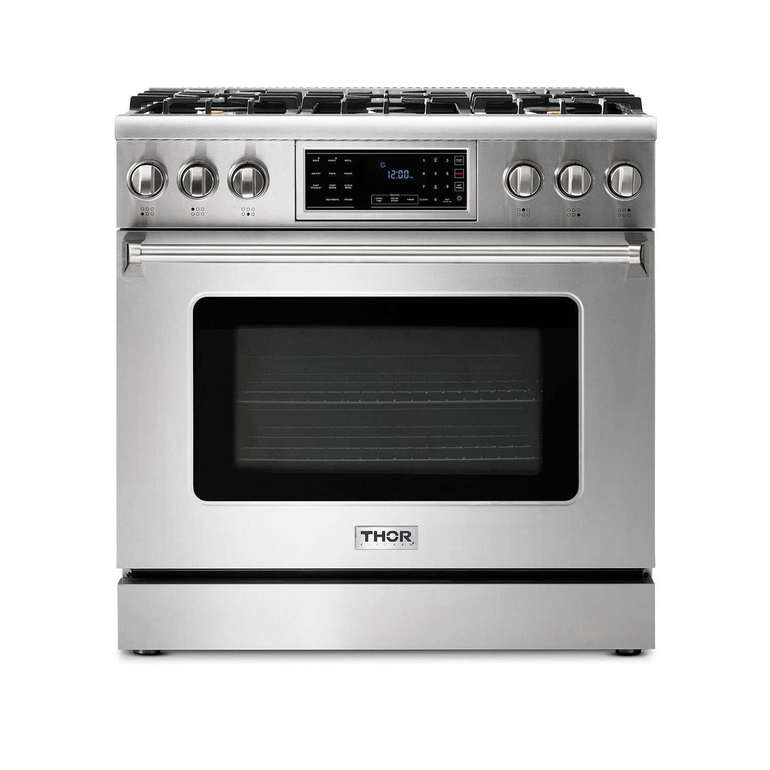 Thor Kitchen 36 Inch Air Fry and Self - Clean Professional Gas Range, TRG3601 - Smart Kitchen Lab