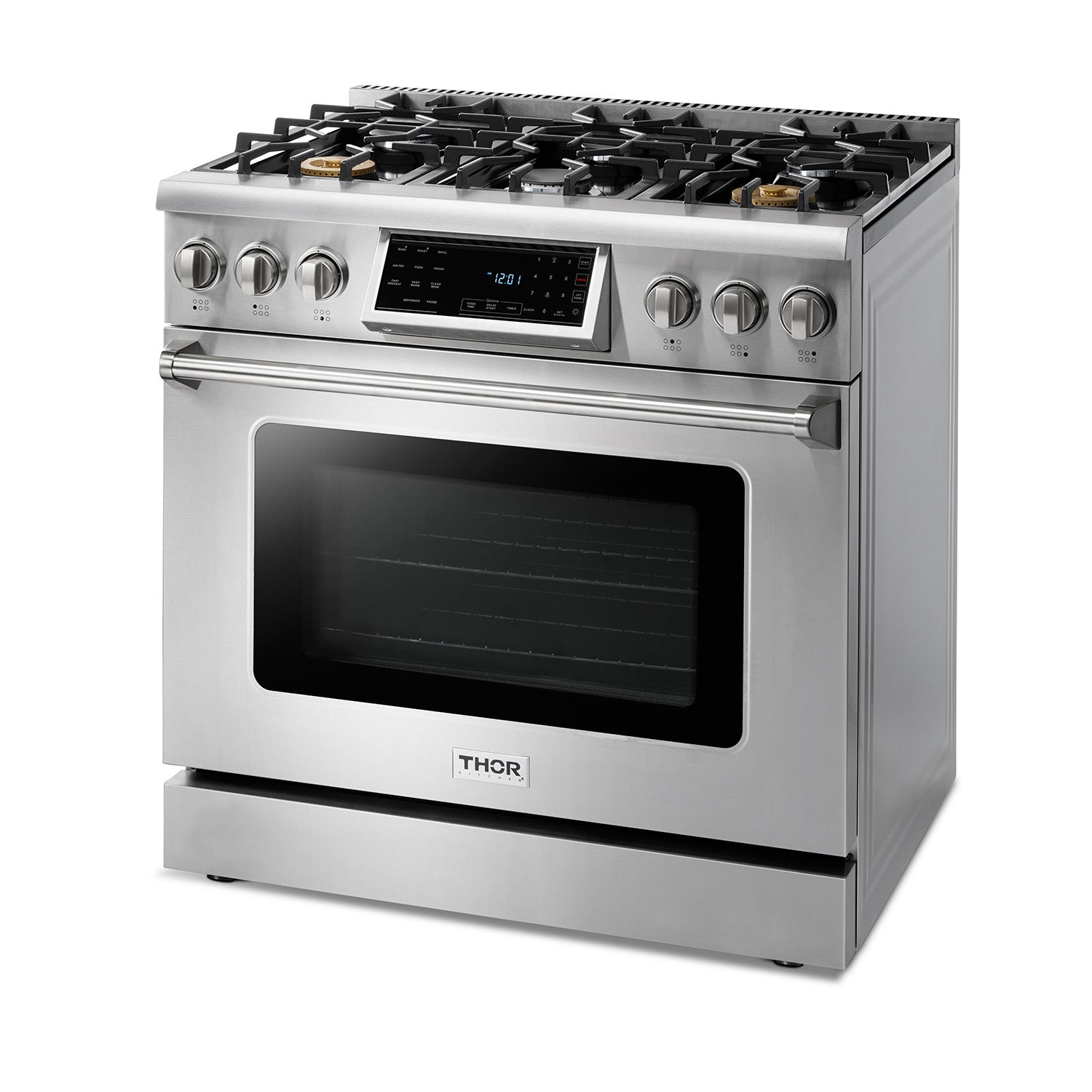 Thor Kitchen 36 Inch Air Fry and Self - Clean Professional Gas Range, TRG3601 - Smart Kitchen Lab