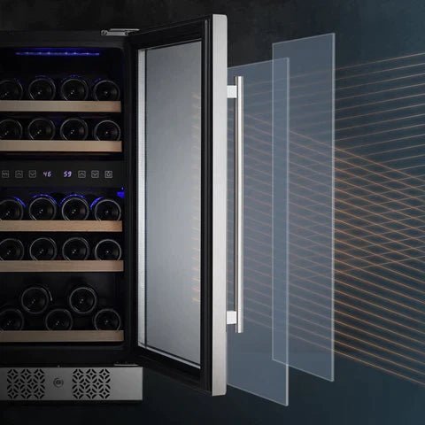 Empava 15 Inch Dual Zone Wine Cooler Wine Fridge WC02D - Smart Kitchen Lab