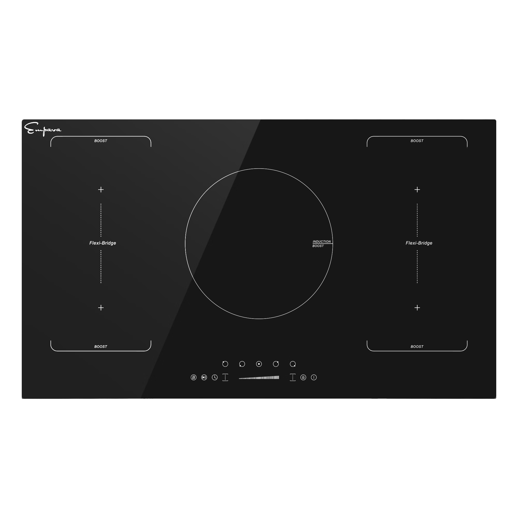 Empava 36 Inch Black Electric Stove Induction Cooktop 36EC05 - Smart Kitchen Lab