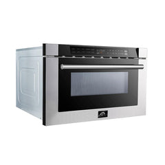 Forno 24 inch Microwave Drawer In Stainless Steel - Professional, FMWDR3000-24 - Smart Kitchen Lab