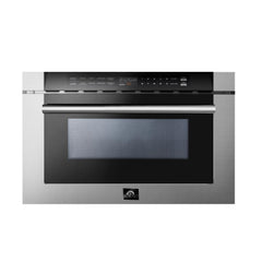 Forno 24 inch Microwave Drawer In Stainless Steel - Professional, FMWDR3000-24 - Smart Kitchen Lab