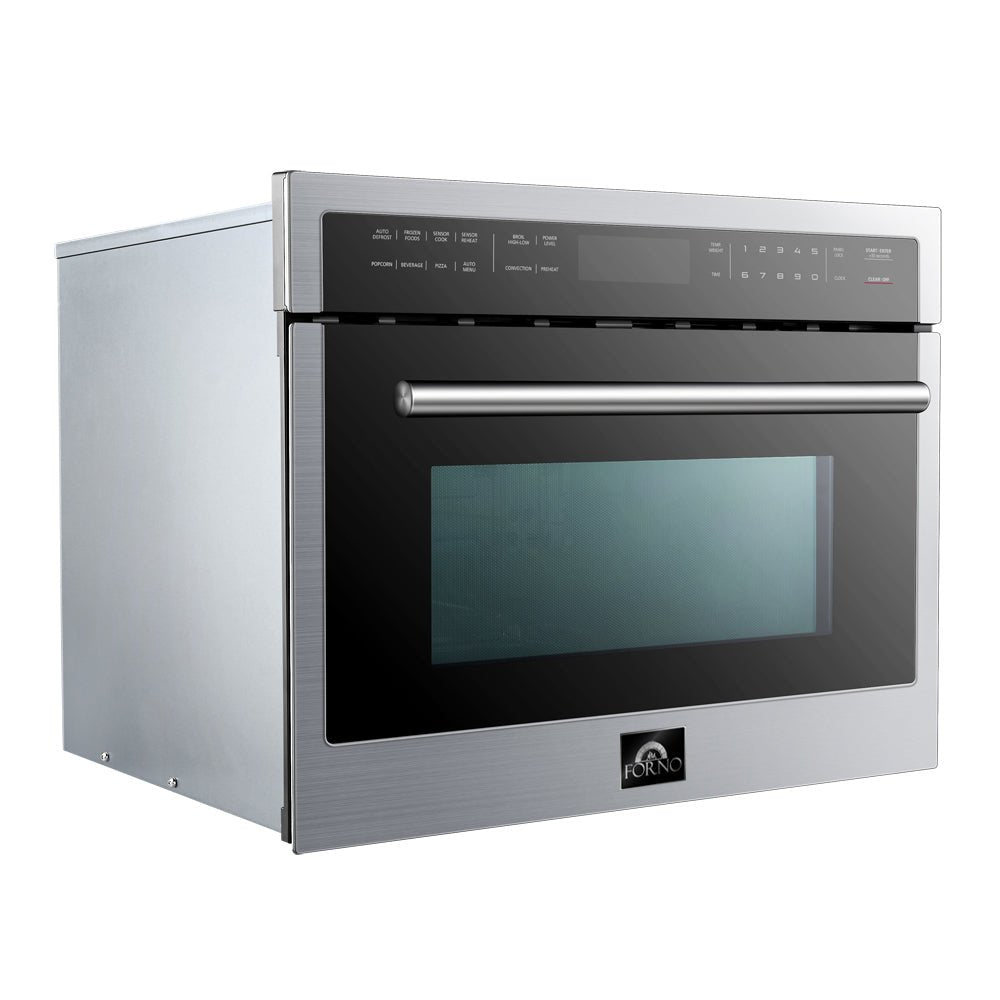 Forno 24 inch Microwave Oven In Stainless Steel, 1.6 cu.ft., FMWDR3093-24 - Smart Kitchen Lab