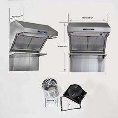 Forno 30 in. 600 CFM Wall Mount Range Hood and Back Splash, FRHWM5029-30HB - Smart Kitchen Lab