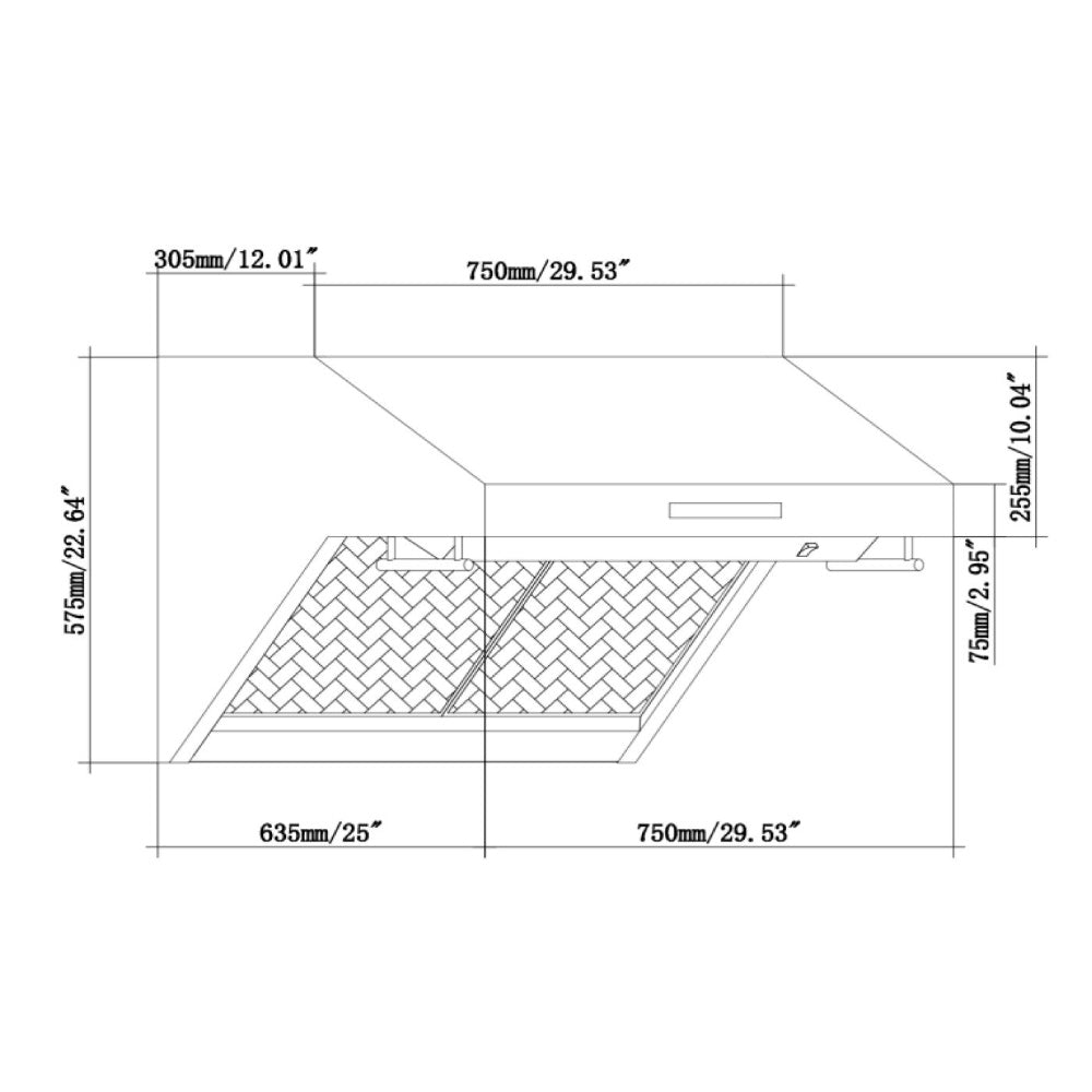 Forno 30 in. 600 CFM Wall Mount Range Hood and Back Splash, FRHWM5029-30HB - Smart Kitchen Lab