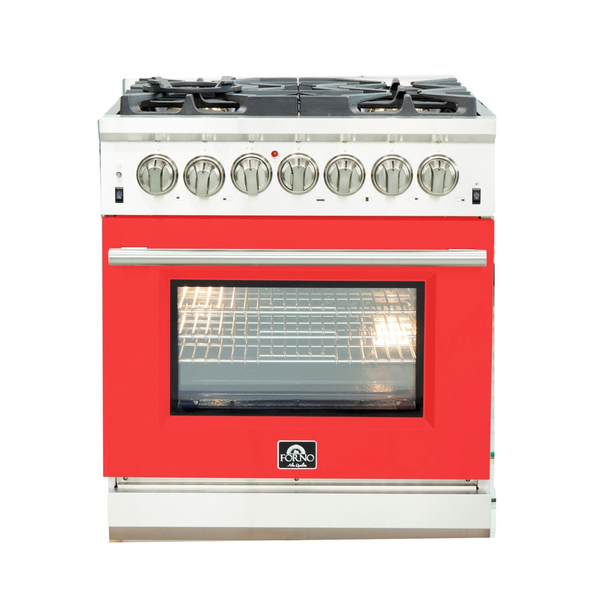 Forno 30″ Pro Series Capriasca Gas Burner / Electric Oven in Stainless Steel 5 Italian Burners, FFSGS6187-30 - Smart Kitchen Lab