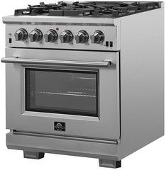 Forno 30″ Pro Series Capriasca Gas Burner / Electric Oven in Stainless Steel 5 Italian Burners, FFSGS6187-30 - Smart Kitchen Lab