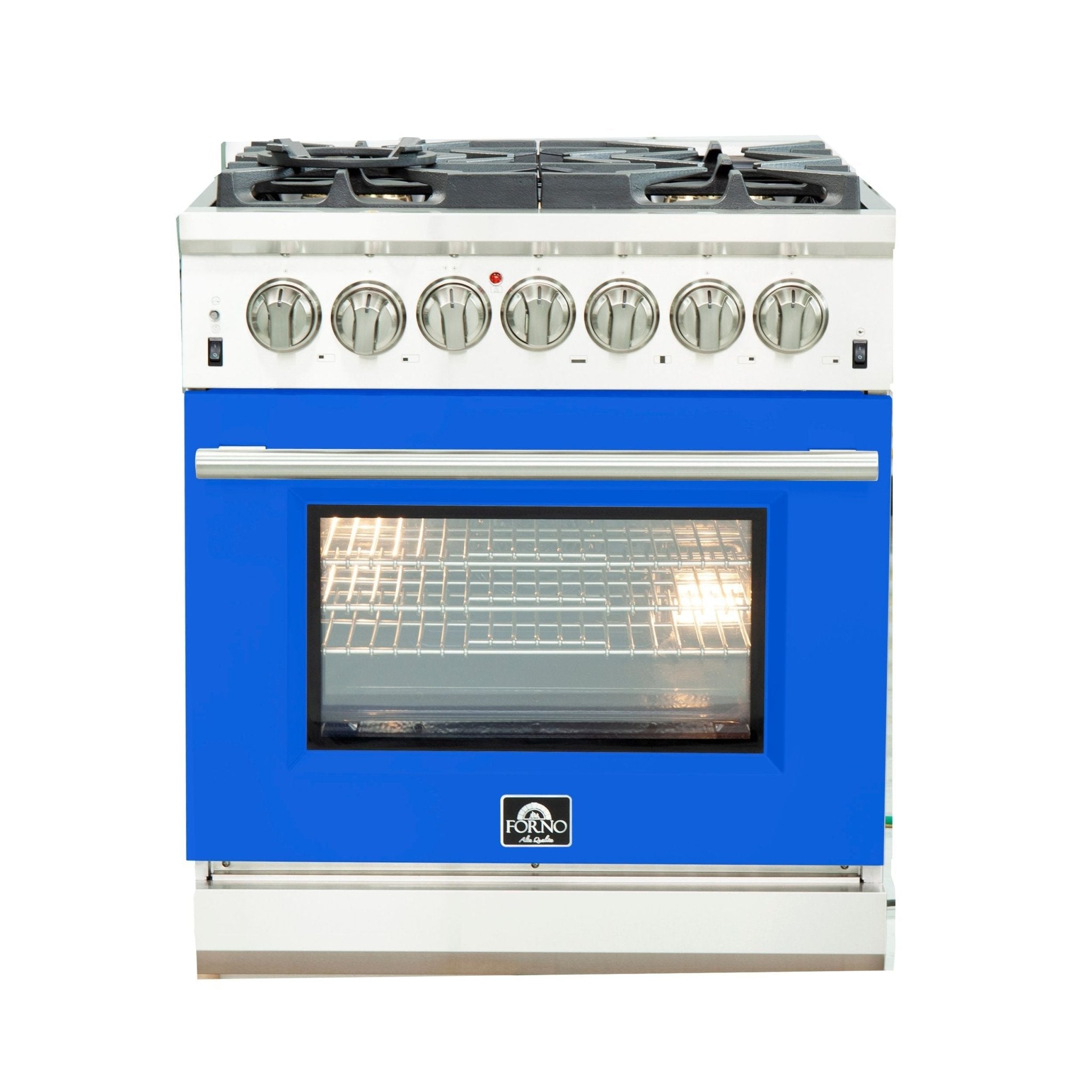 Forno 30″ Pro Series Capriasca Gas Burner / Electric Oven in Stainless Steel 5 Italian Burners, FFSGS6187-30 - Smart Kitchen Lab