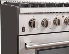 Forno 36″ Galiano Gas Burner / Electric Oven in Stainless Steel 6 Italian Burners, FFSGS6156-36 - Smart Kitchen Lab