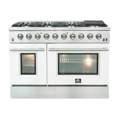 Forno 48 Inch Galiano Gas Range in Stainless Steel 8 Italian Burners, FFSGS6244-48 - Smart Kitchen Lab