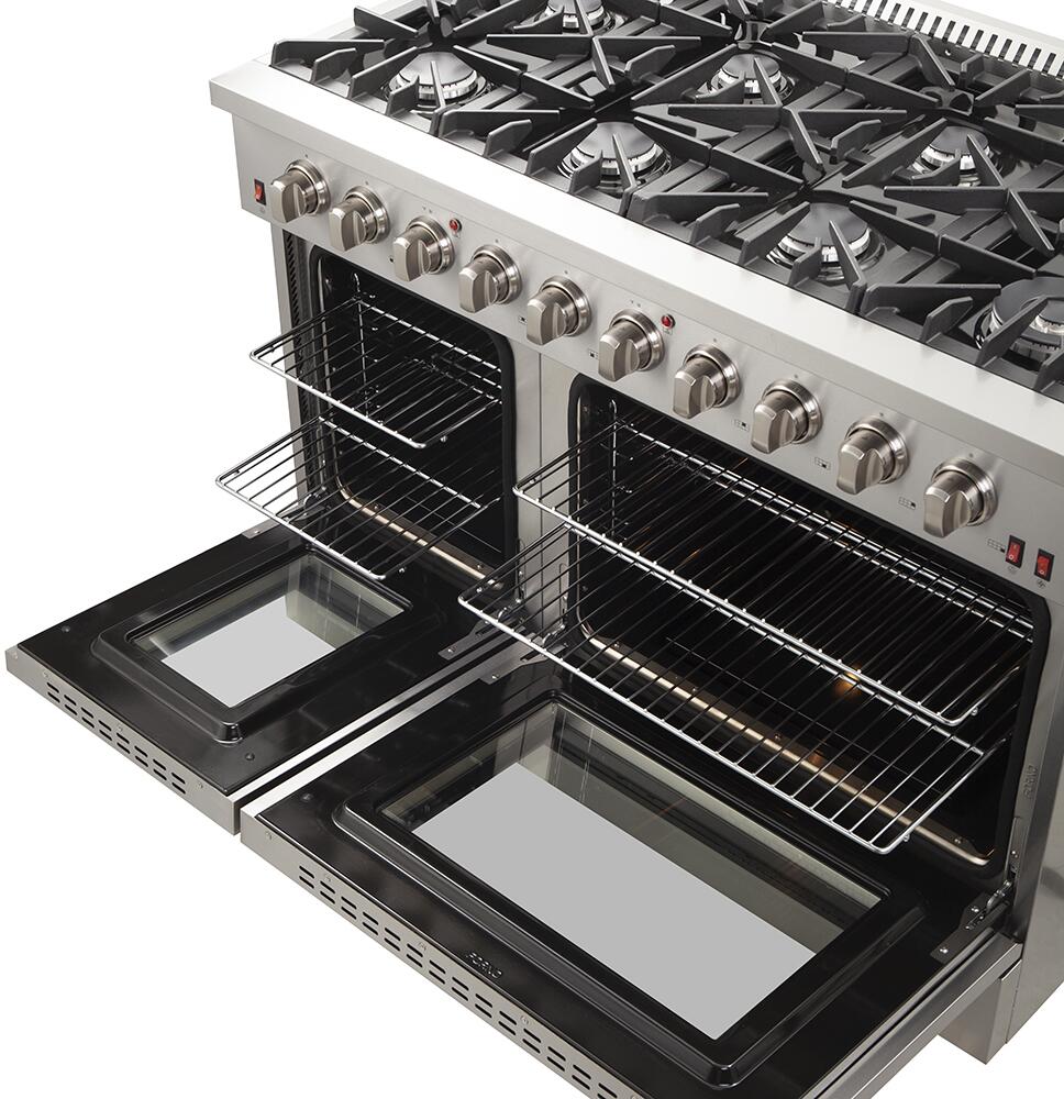 Forno 48 Inch Galiano Gas Range in Stainless Steel 8 Italian Burners, FFSGS6244-48 - Smart Kitchen Lab