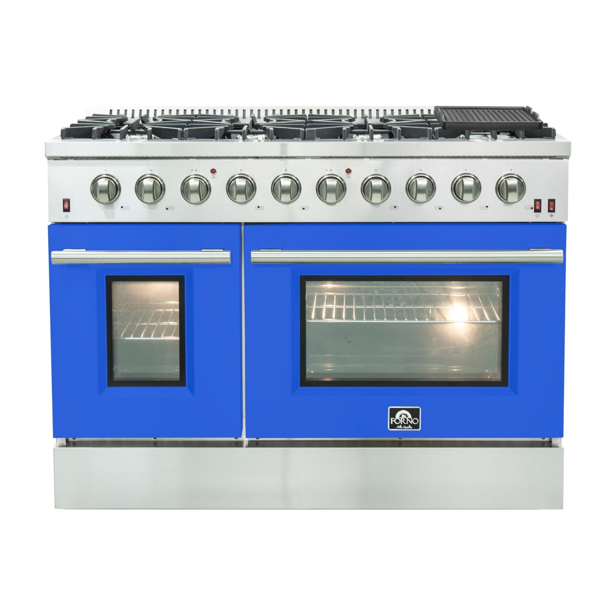 Forno 48 Inch Galiano Gas Range in Stainless Steel 8 Italian Burners, FFSGS6244-48 - Smart Kitchen Lab