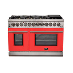 Forno 48″ Pro Series Capriasca Gas Burner / Electric Oven in Stainless Steel 8 Italian Burners, FFSGS6187-48 - Smart Kitchen Lab