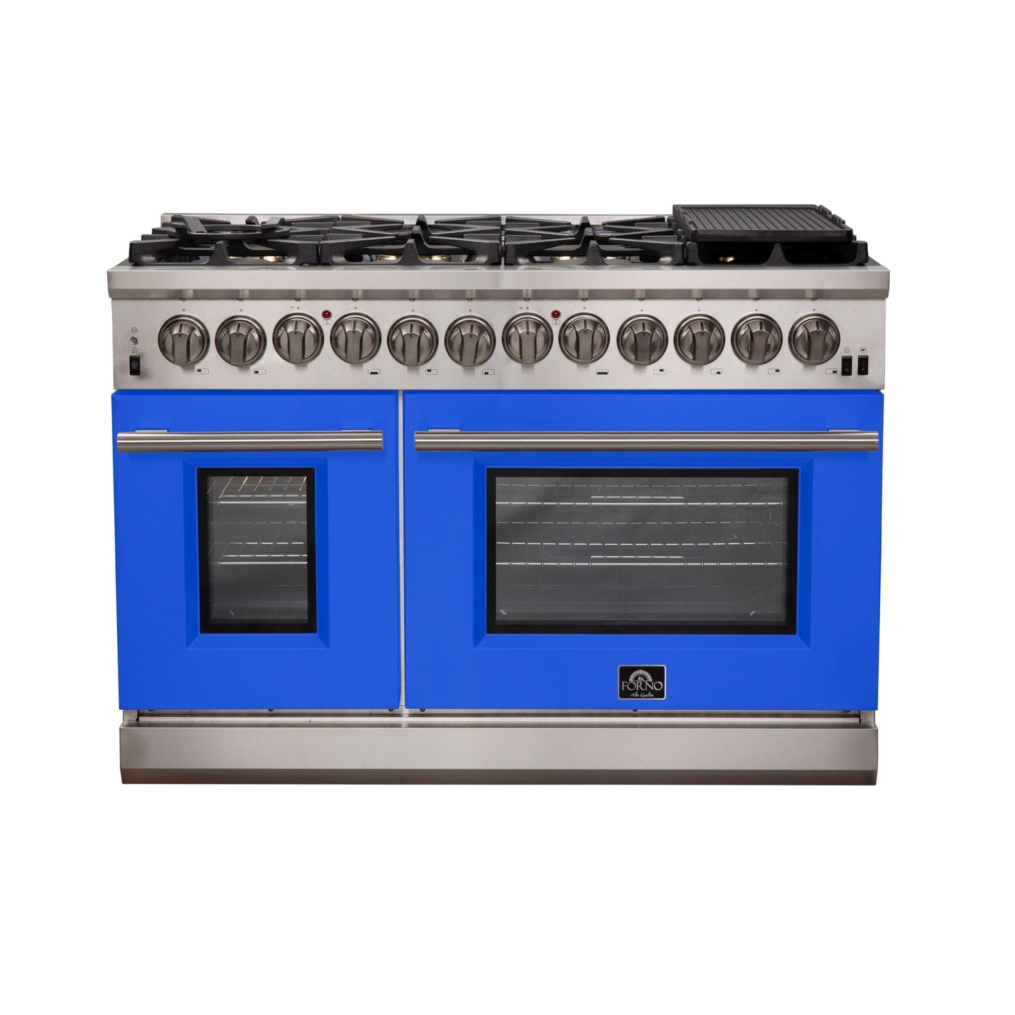 Forno 48″ Pro Series Capriasca Gas Burner / Electric Oven in Stainless Steel 8 Italian Burners, FFSGS6187-48 - Smart Kitchen Lab