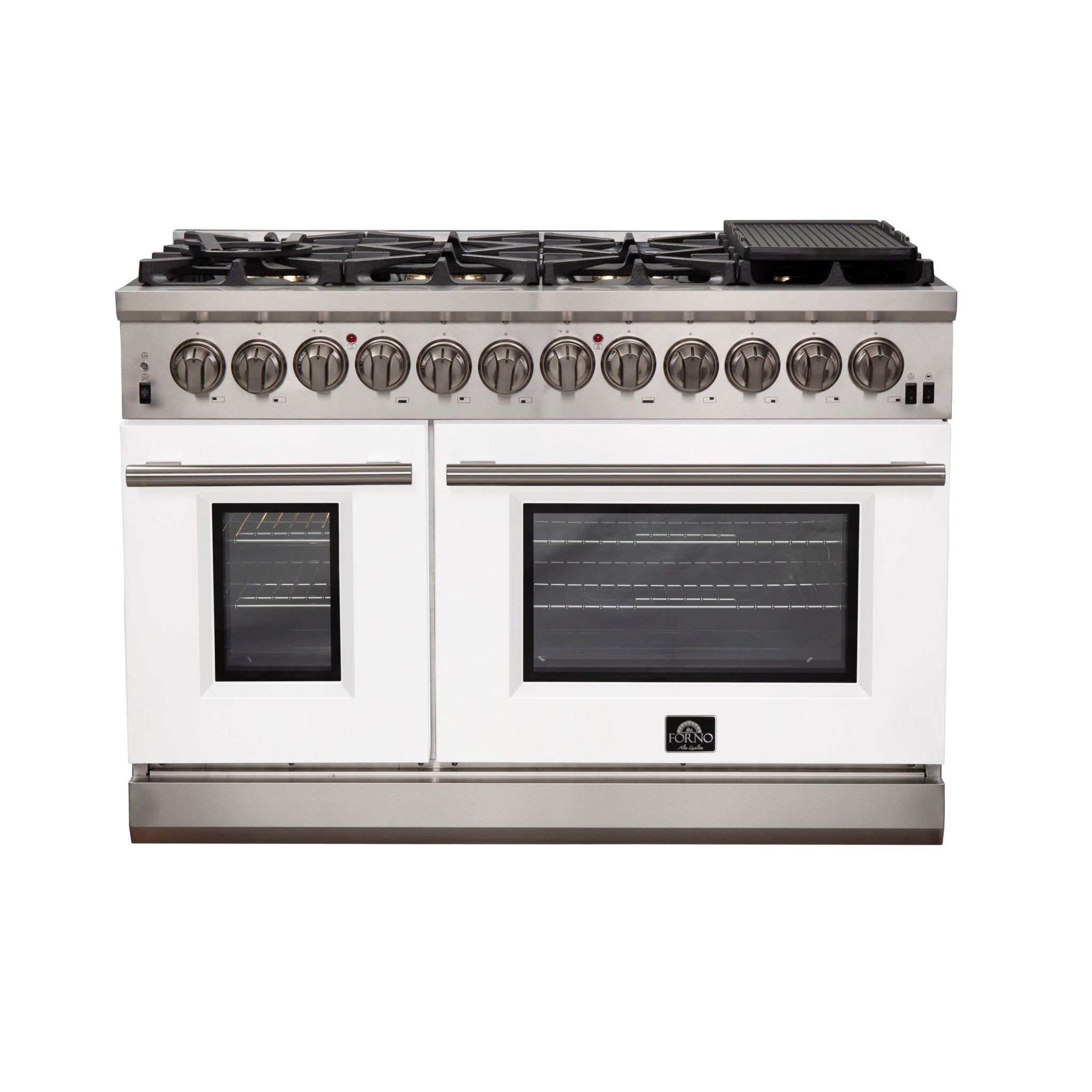 Forno 48″ Pro Series Capriasca Gas Burner / Electric Oven in Stainless Steel 8 Italian Burners, FFSGS6187-48 - Smart Kitchen Lab