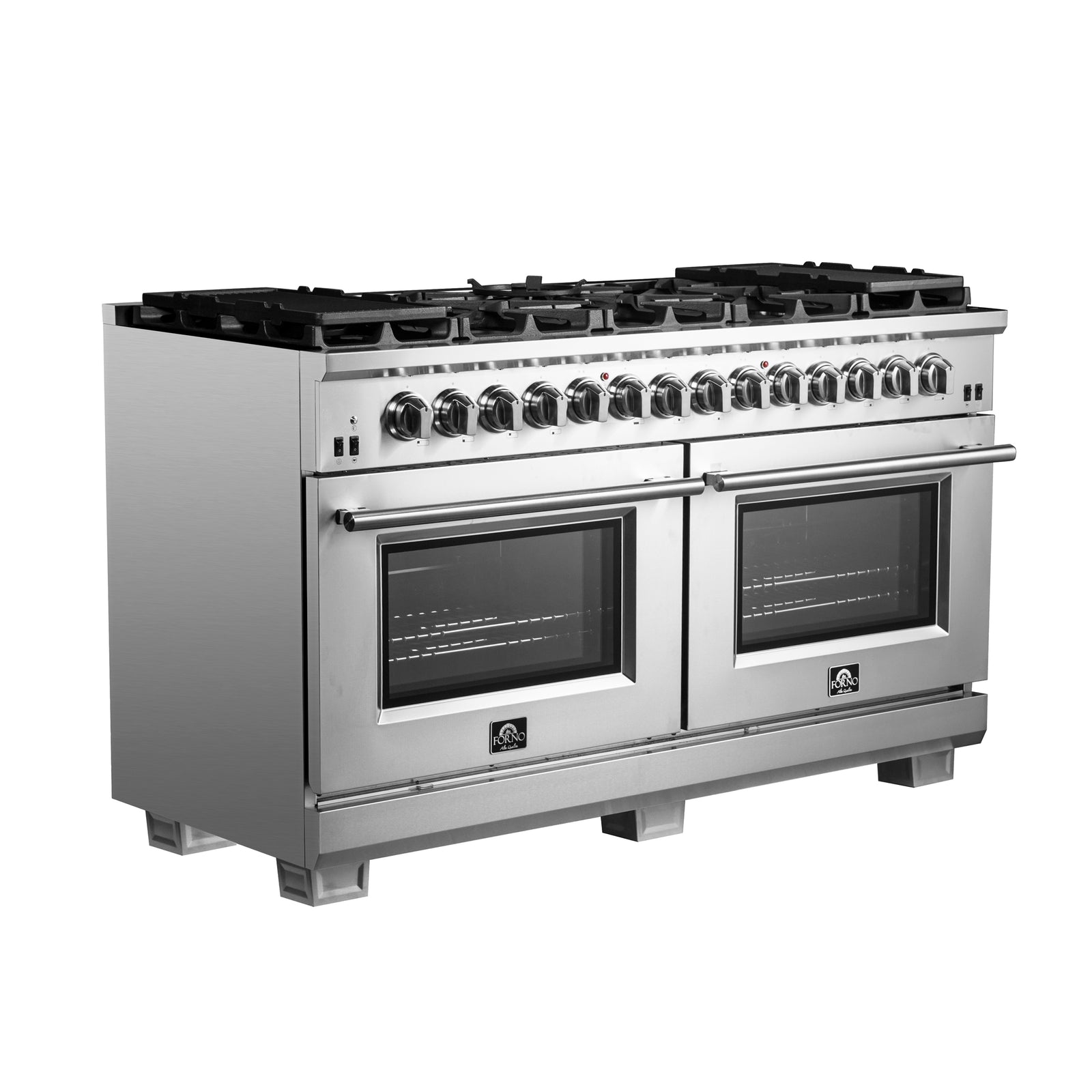 Forno 60 Inch Titanium Pro Series Capriasca Freestanding Dual Fuel Range, FFSGS6187-60 - Smart Kitchen Lab