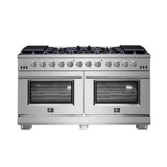 Forno 60 Inch Titanium Pro Series Capriasca Freestanding Gas Range, FFSGS6260-60 - Smart Kitchen Lab