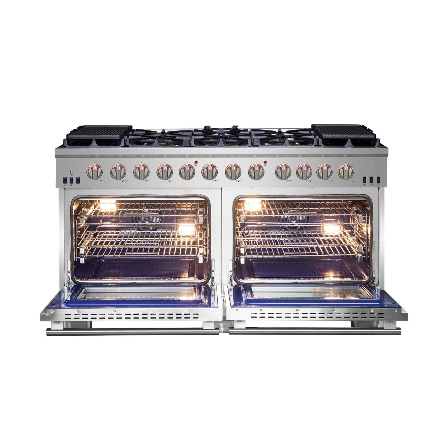 Forno 60 Inch Titanium Pro Series Capriasca Freestanding Gas Range, FFSGS6260-60 - Smart Kitchen Lab