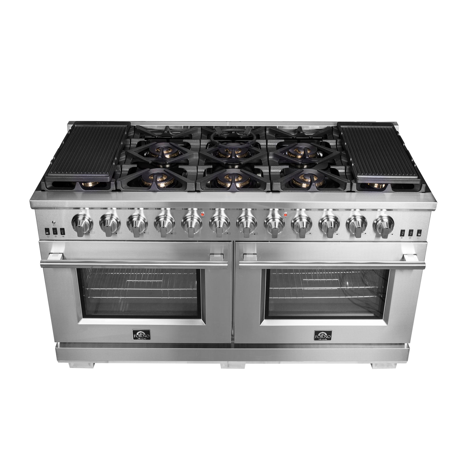 Forno 60 Inch Titanium Pro Series Capriasca Freestanding Gas Range, FFSGS6260-60 - Smart Kitchen Lab