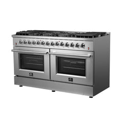 Forno Galiano 60 In. 8.64 cu. ft. Professional Freestanding Dual Fuel Range in Stainless Steel, FFSGS6156-60 - Smart Kitchen Lab