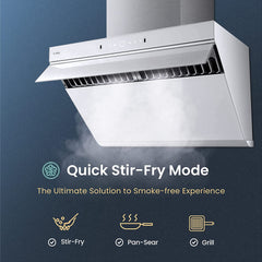 Fotile Slant Vent Series 30 In. 1000 CFM Range Hood in White Tempered Glass, JQG7505-W - Smart Kitchen Lab