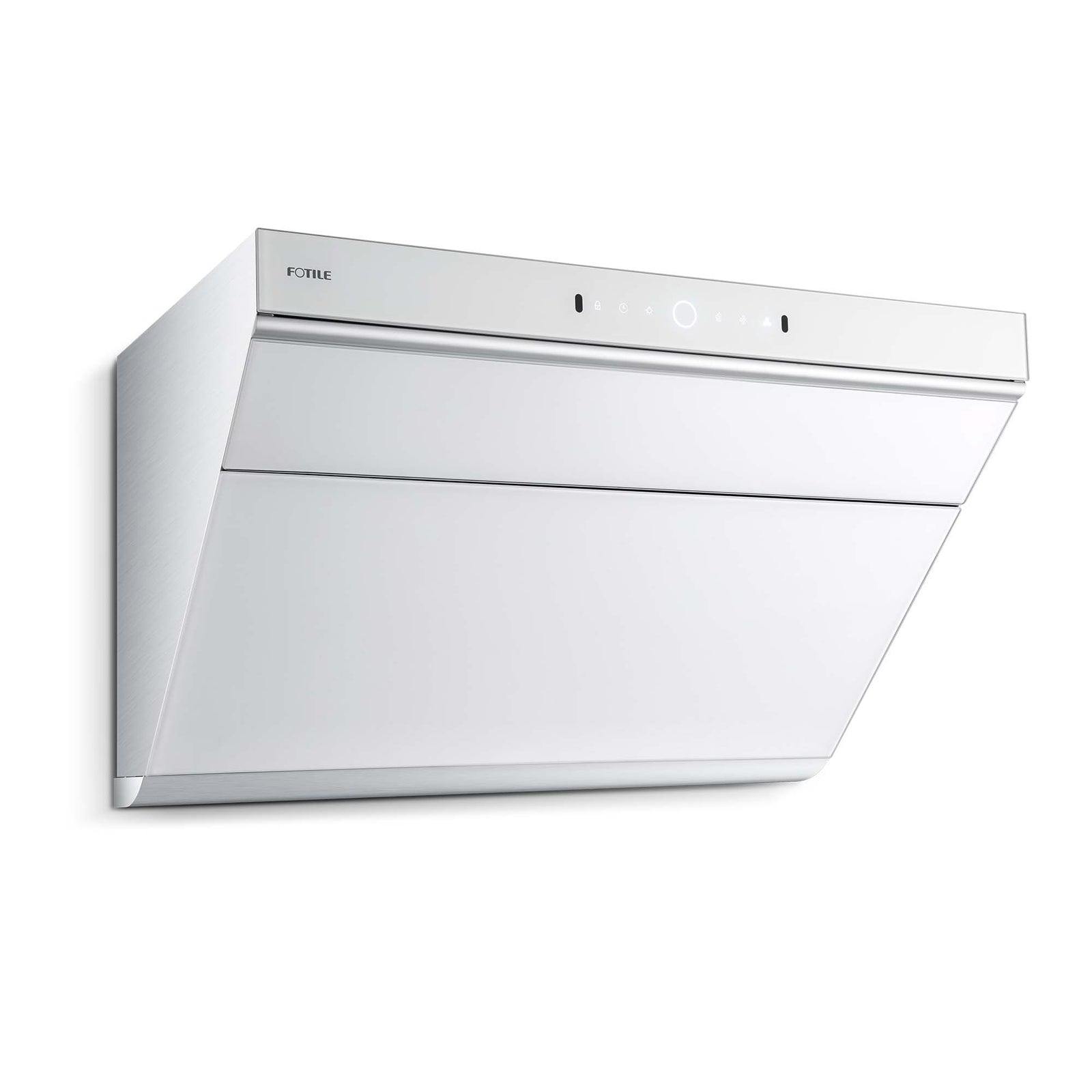 Fotile Slant Vent Series 30 In. 1000 CFM Range Hood in White Tempered Glass, JQG7505-W - Smart Kitchen Lab