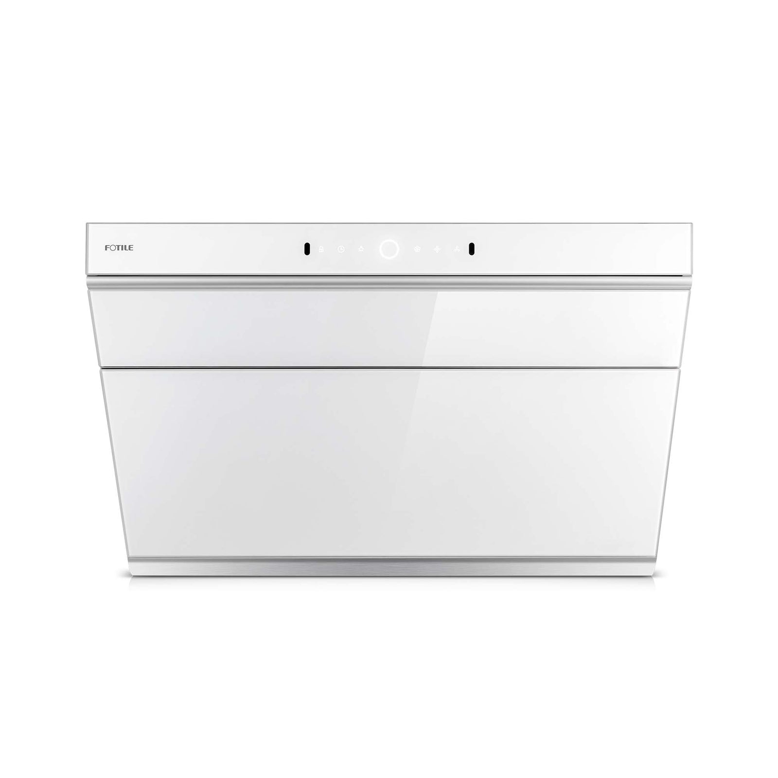 Fotile Slant Vent Series 30 In. 1000 CFM Range Hood in White Tempered Glass, JQG7505-W - Smart Kitchen Lab