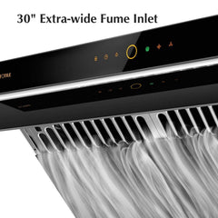 Fotile Slant Vent Series 30 in. 1,000 CFM Range Hood with Touchscreen in Onyx Black, JQG7505 - Smart Kitchen Lab