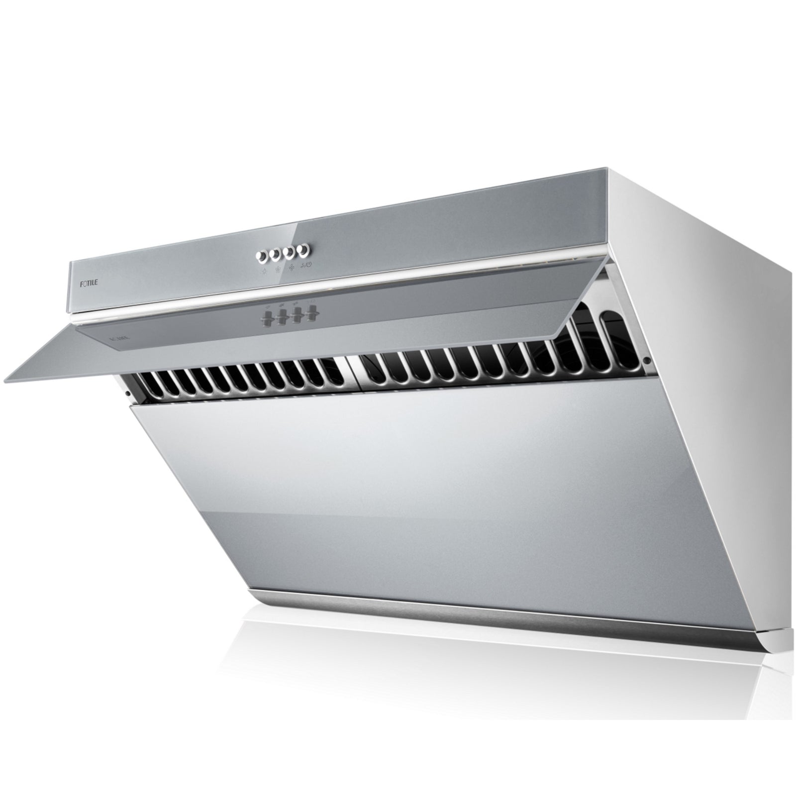 Fotile Slant Vent Series 30 in. 850 CFM Range Hood with Push Buttons in Silver Gray, JQG7502.G - Smart Kitchen Lab