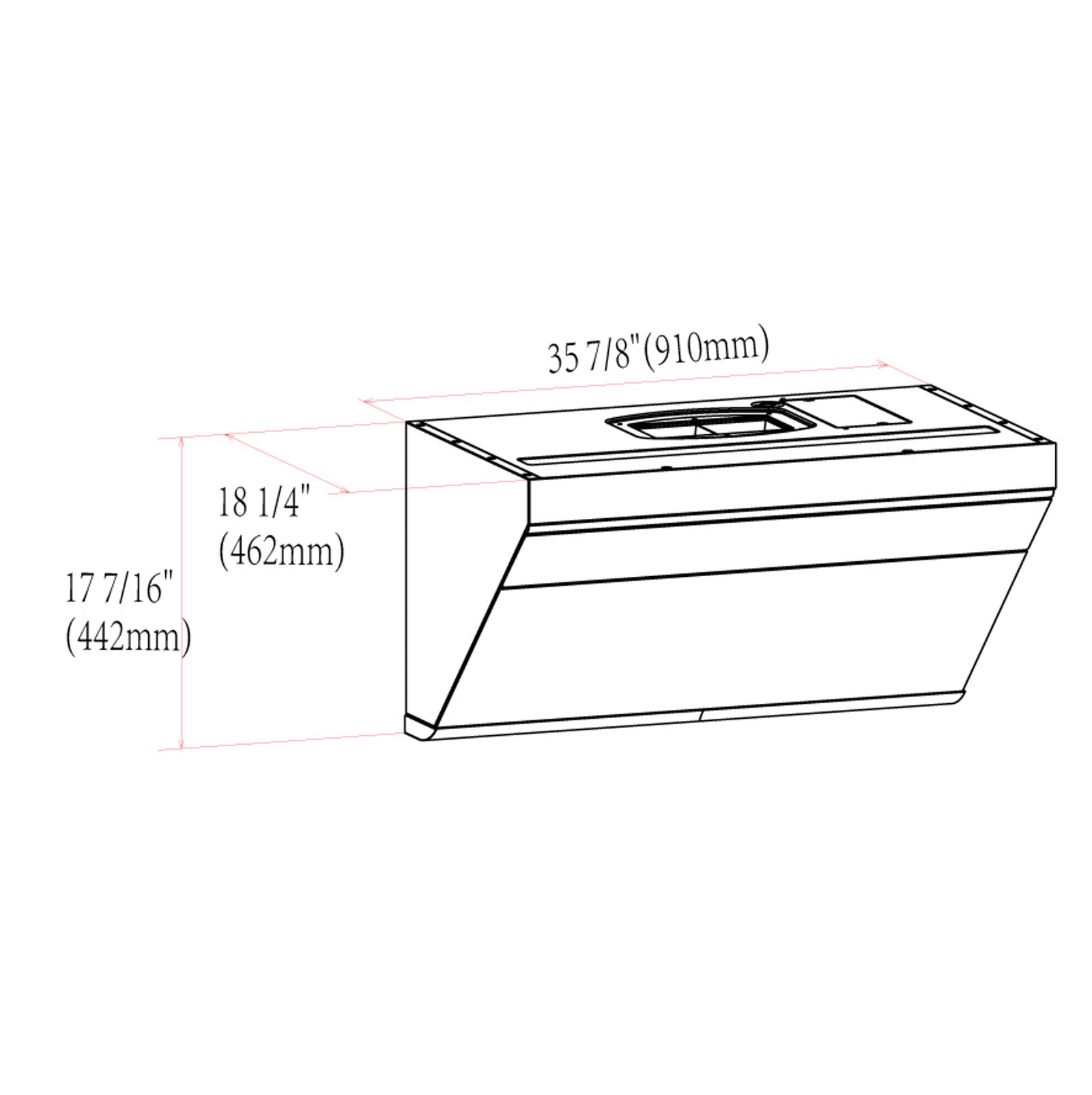 Fotile Slant Vent Series 36 in. 850 CFM Range Hood with Touchscreen in Onyx Black, JQG9001 - Smart Kitchen Lab