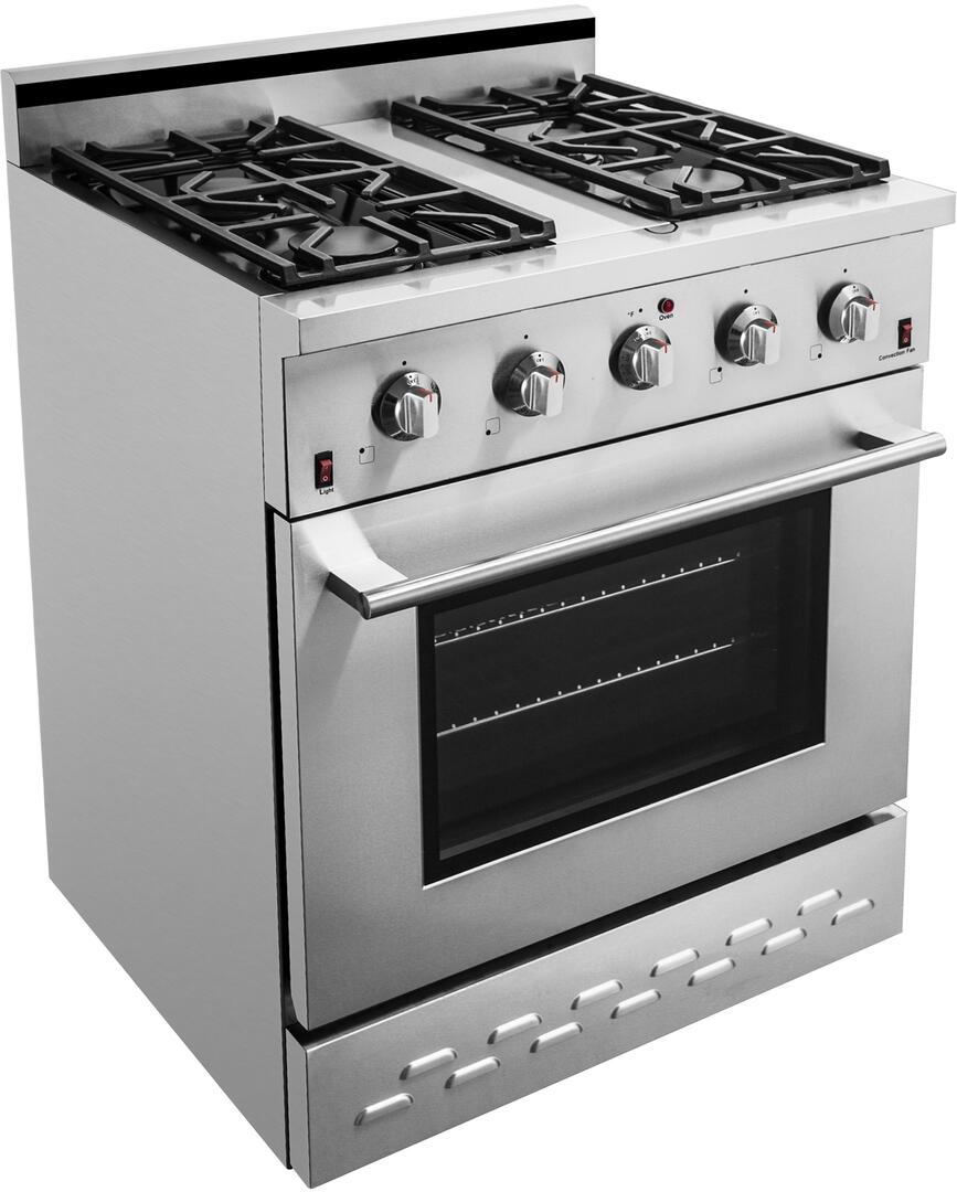 NXR 30 in. 4.5 cu.ft. Pro-Style Natural Gas Range with Convection Oven in Stainless Steel, SC3055 - Smart Kitchen Lab