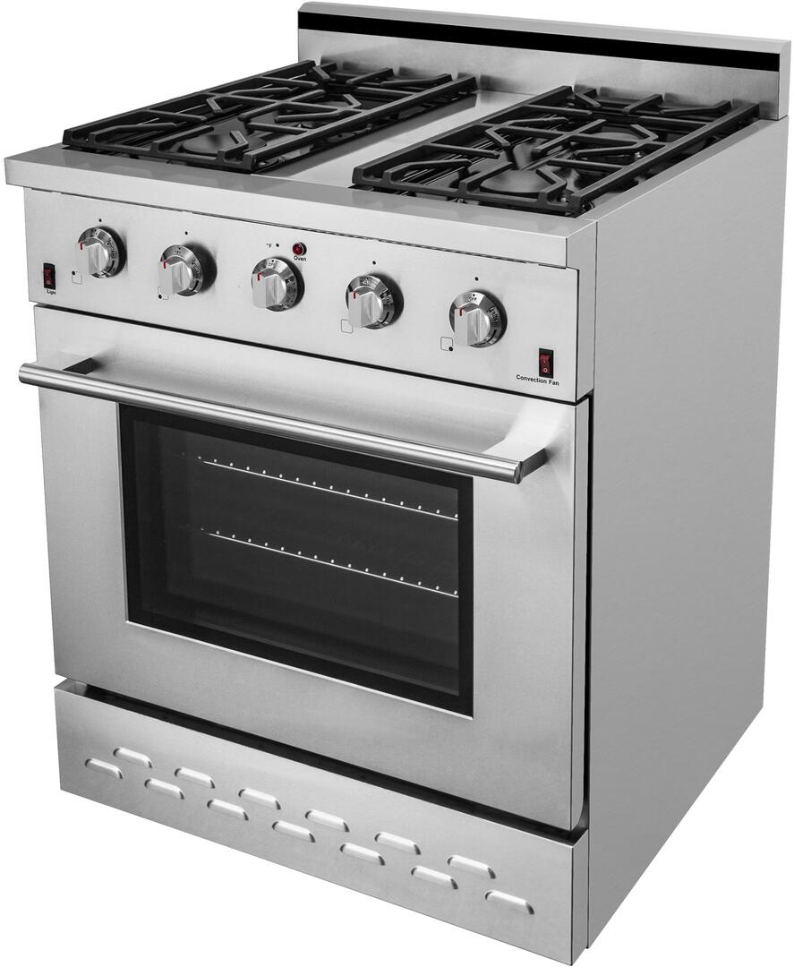 NXR 30 in. 4.5 cu.ft. Pro-Style Natural Gas Range with Convection Oven in Stainless Steel, SC3055 - Smart Kitchen Lab