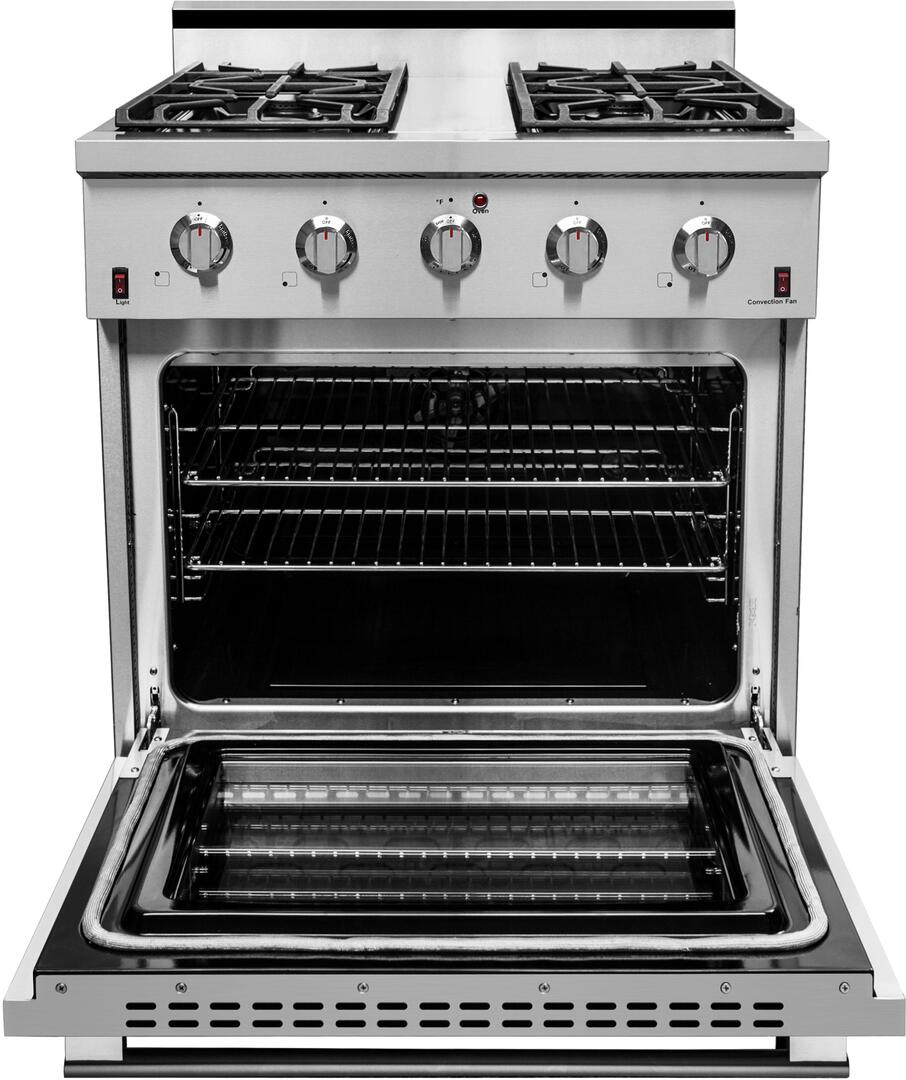 NXR 30 in. 4.5 cu.ft. Pro-Style Natural Gas Range with Convection Oven in Stainless Steel, SC3055 - Smart Kitchen Lab