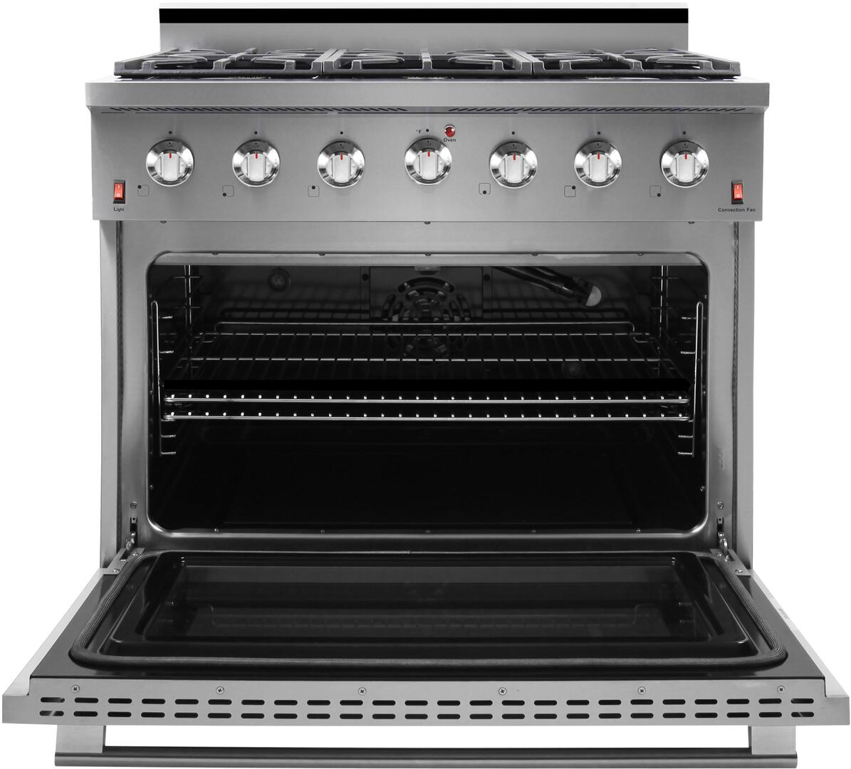 NXR 36 in. 5.5 cu.ft. Pro-Style Natural Gas Range with Convection Oven in Stainless Steel, SC3611 - Smart Kitchen Lab