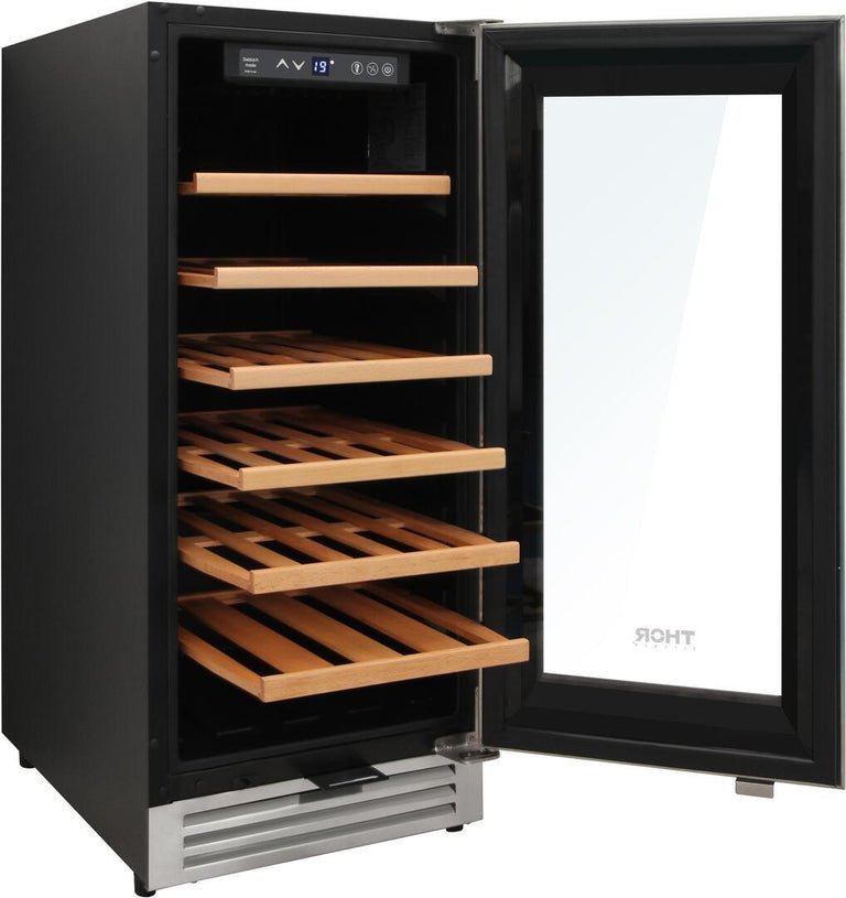 Perfectly Situation Openbox with Supper Discount Thor Kitchen 15 in. 33 Bottle Wine Cooler, TWC1501 -R - Smart Kitchen Lab