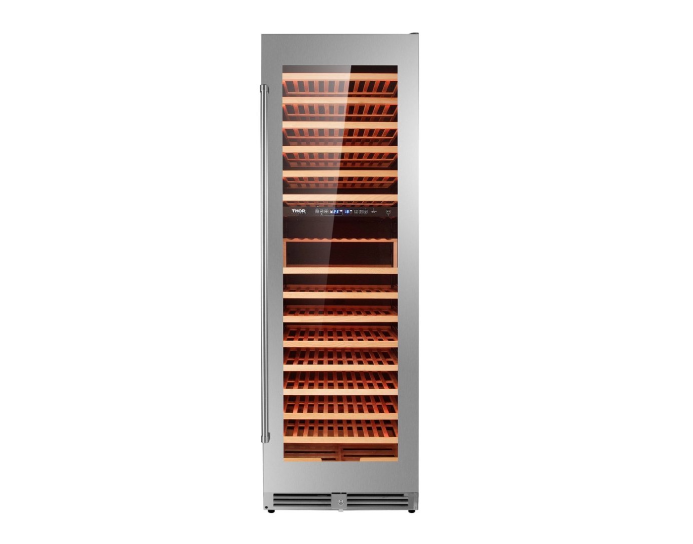 Perfectly Situation Openbox with Supper Discount Thor Kitchen 24 in. 162 Bottle Dual Zone Wine Cooler, TWC2403DI -R - Smart Kitchen Lab
