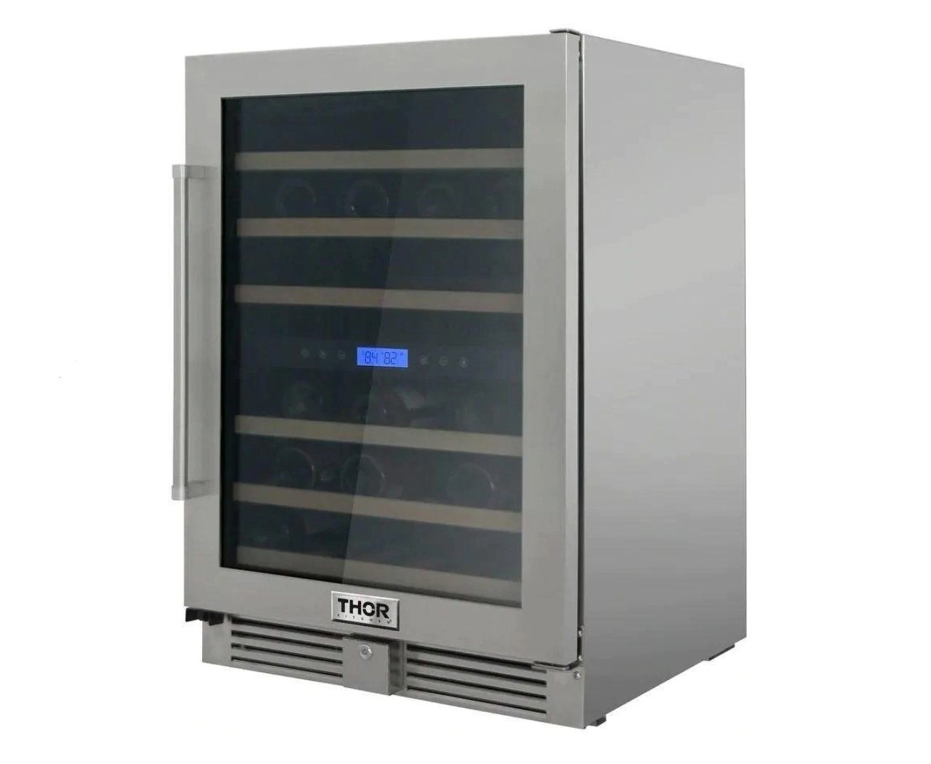 Perfectly Situation Openbox with Supper Discount Thor Kitchen 24 in. 46 Bottle Wine Cooler, TWC2401DO -R - Smart Kitchen Lab