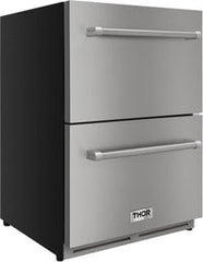 Perfectly Situation Openbox with Supper Discount Thor Kitchen 24 in. 5.4 cu. ft. Built-in Double Drawer Refrigerator, TRF2401U -R - Smart Kitchen Lab