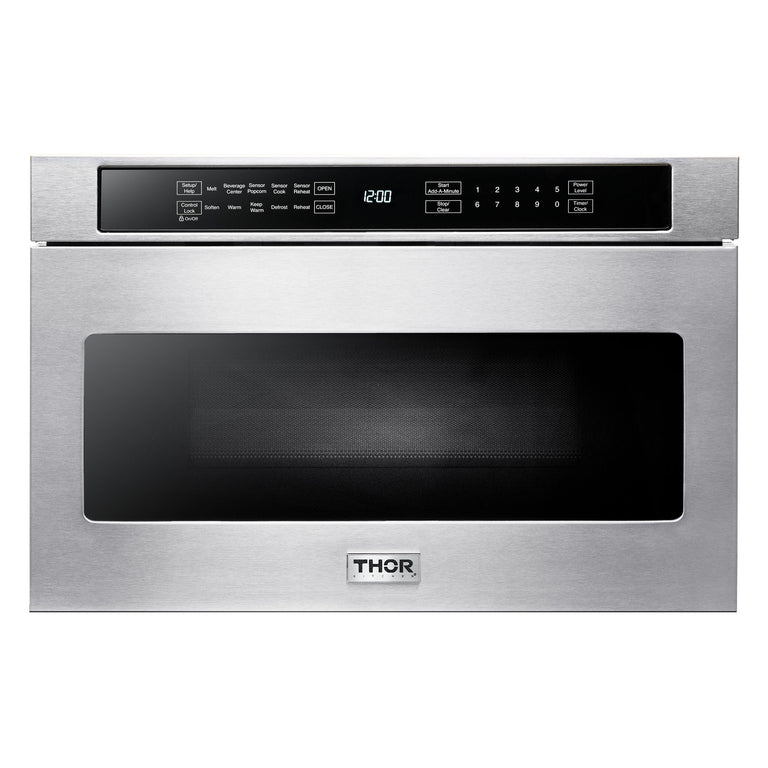 Perfectly Situation Openbox with Supper Discount Thor Kitchen 24 inch 1.2 Cu. Ft. Microwave Drawer In Stainless Steel, TMD2401 -R - Smart Kitchen Lab