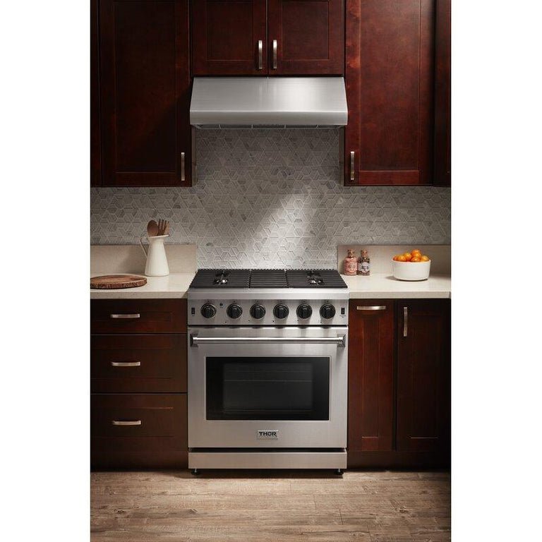 Perfectly Situation Openbox with Supper Discount Thor Kitchen 30 in. 4.55 cu. ft. Professional Natural Gas Range in Stainless Steel, LRG3001U -R - Smart Kitchen Lab