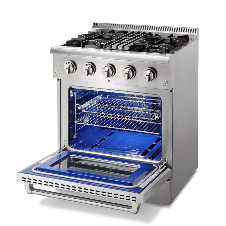 Perfectly Situation Openbox with Supper Discount Thor Kitchen 30 in. Natural Gas Burner/Electric Oven Range in Stainless Steel, HRD3088U -R - Smart Kitchen Lab