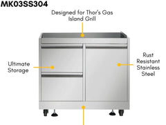 Perfectly Situation Openbox with Supper Discount Thor Kitchen Pro Style Grill Cabinet, MK03SS304 -R - Smart Kitchen Lab