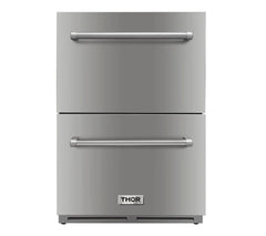 Thor Kitchen 24 in. 5.4 cu. ft. Built-in Double Drawer Refrigerator, TRF2401U - Smart Kitchen Lab