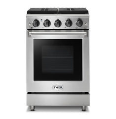 Thor Kitchen 24 inches Standard Professional Appliances 2-Piece: 24 inches Standard Professional Range,Stainless Steel Range Hood, AP-24-sd-2 - Smart Kitchen Lab