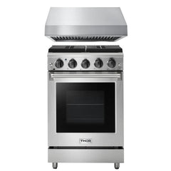 Thor Kitchen 24 inches Standard Professional Appliances 2-Piece: 24 inches Standard Professional Range,Stainless Steel Range Hood, AP-24-sd-2 - Smart Kitchen Lab